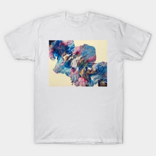 Blue Pink Gold Dutch Pour T-Shirt